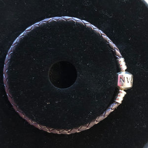Pandora Purple Single Braided Leather Bracelet